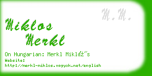 miklos merkl business card